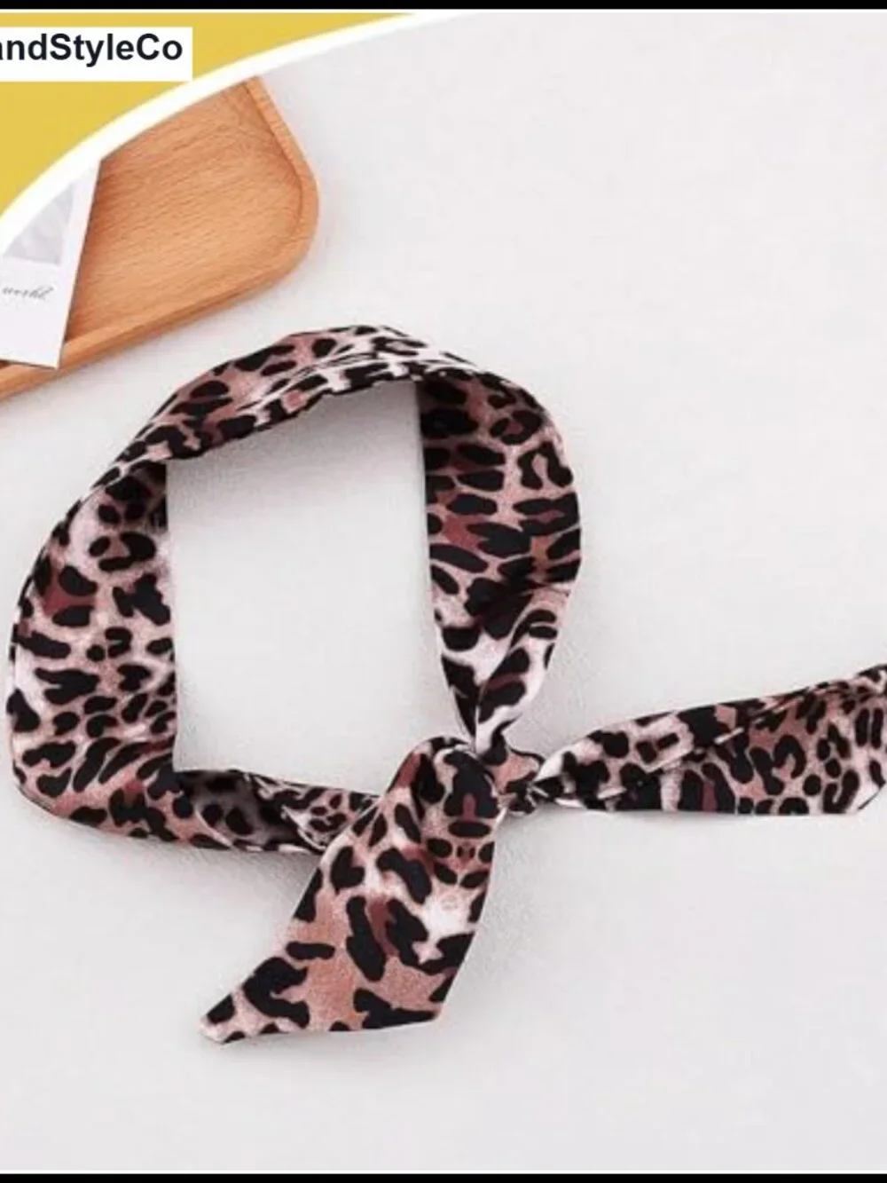 Leopard Print Satin Scarf for Women - Versatile Neck Scarf, Hair Accessory, Bag